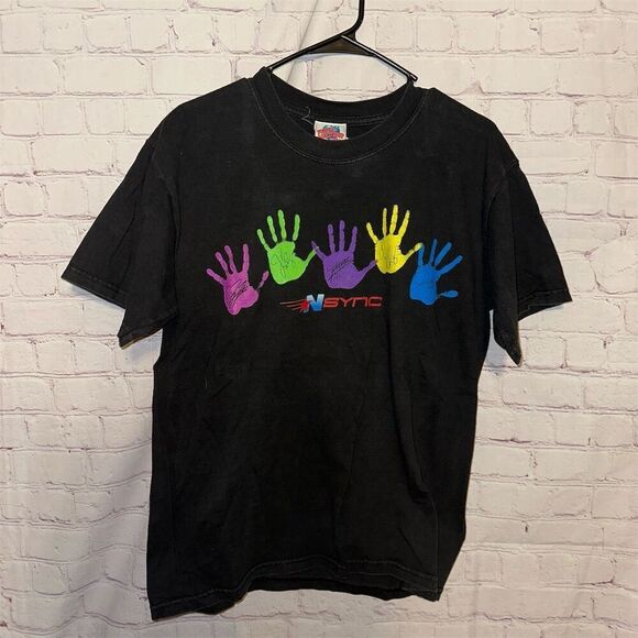 Vintage 1998 *NSYNC Planet Hollywood T-Shirt Music Memorabilia - Picture 1 of 9